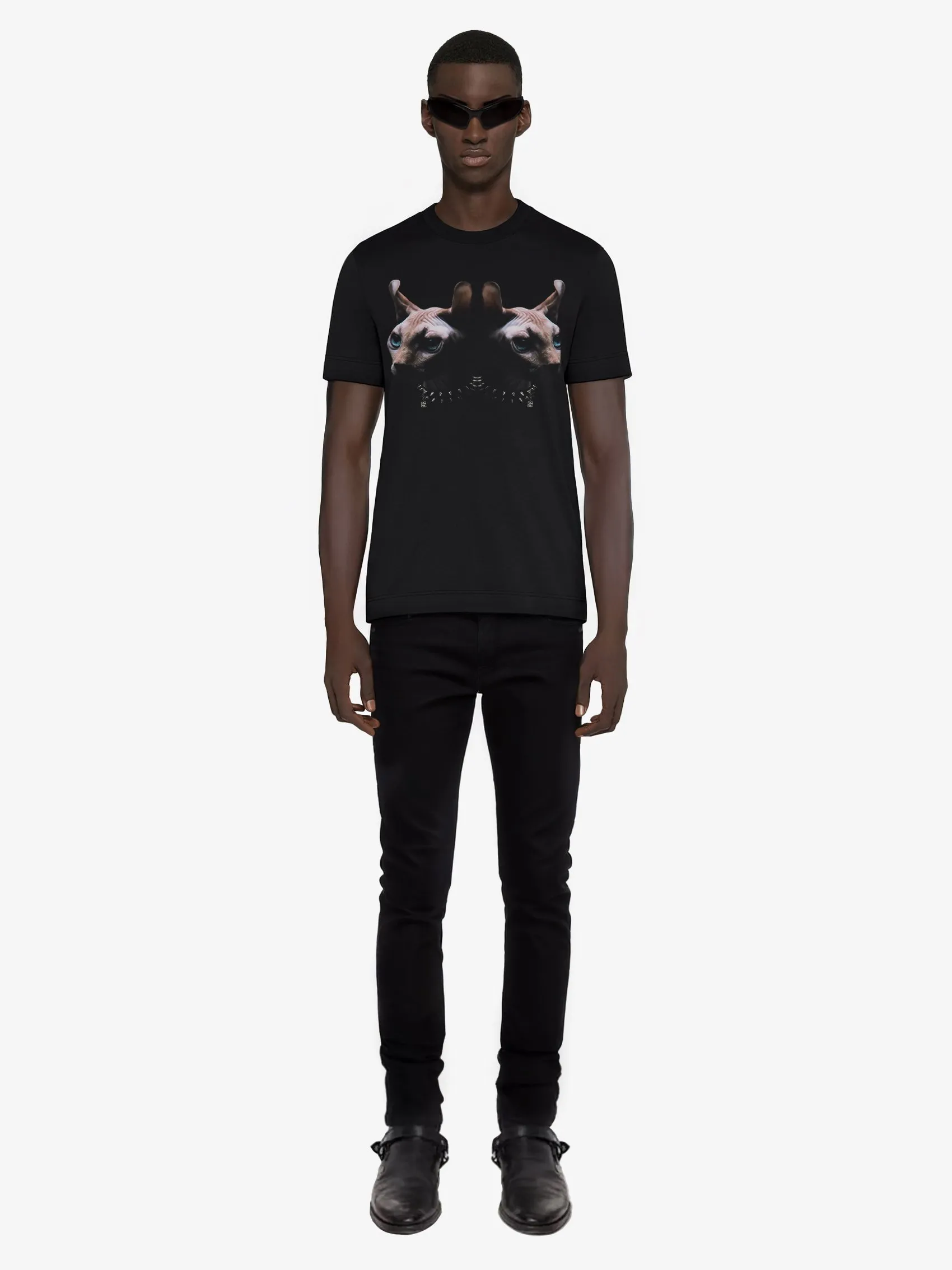 Nine Lives Printed Slim Fit T-Shirt