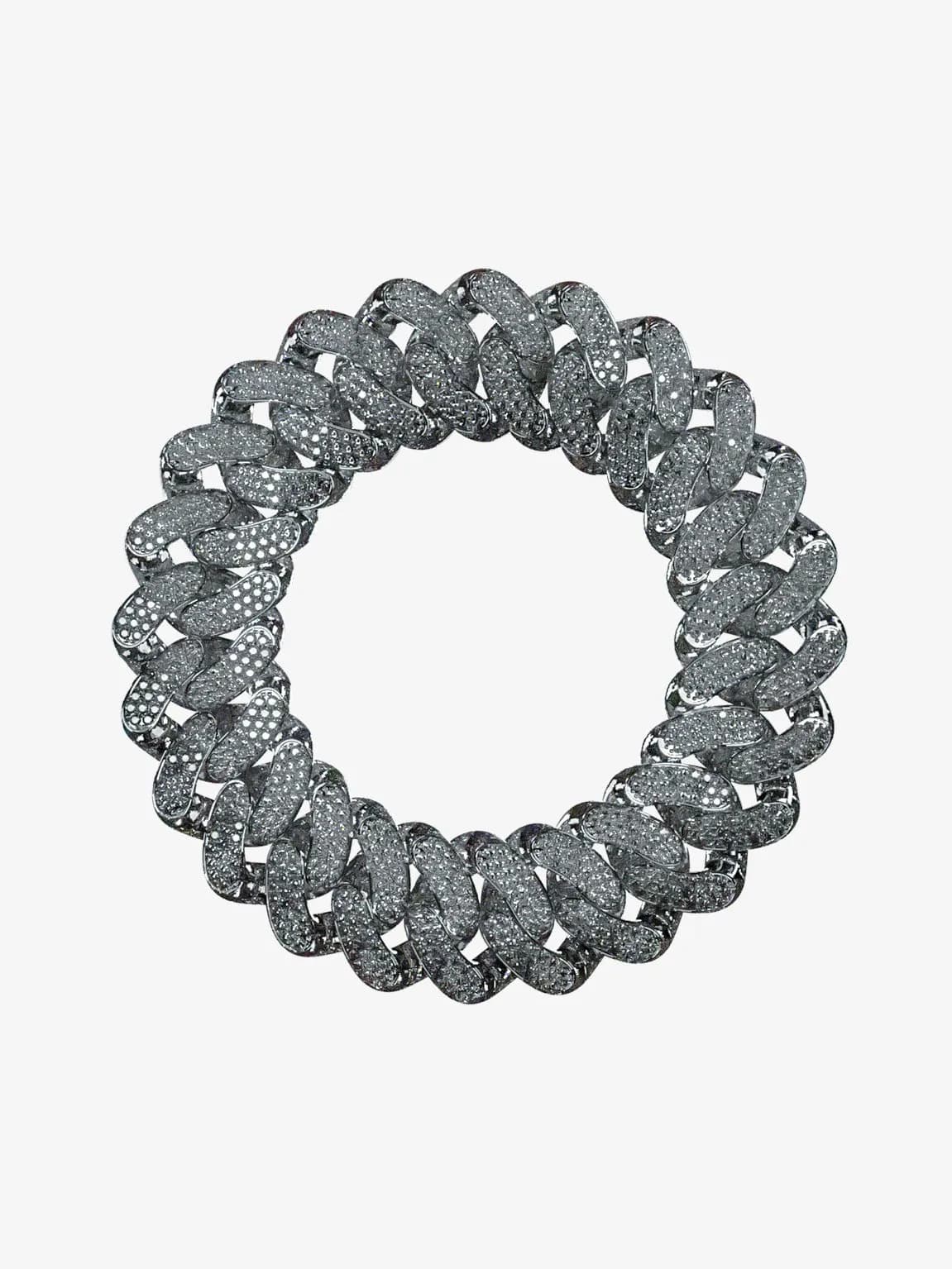 Sabracadabra Chain Necklace Crystals Paved