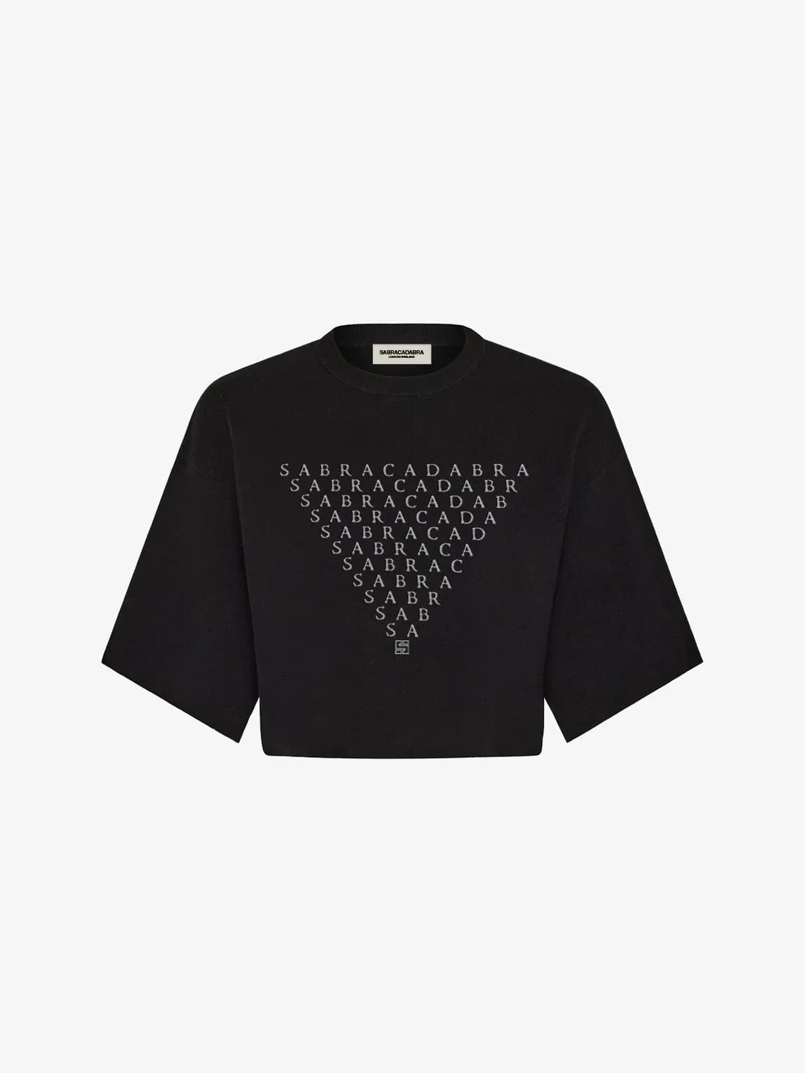 Sabracadabra Amulet Embroidered Cropped T-Shirt