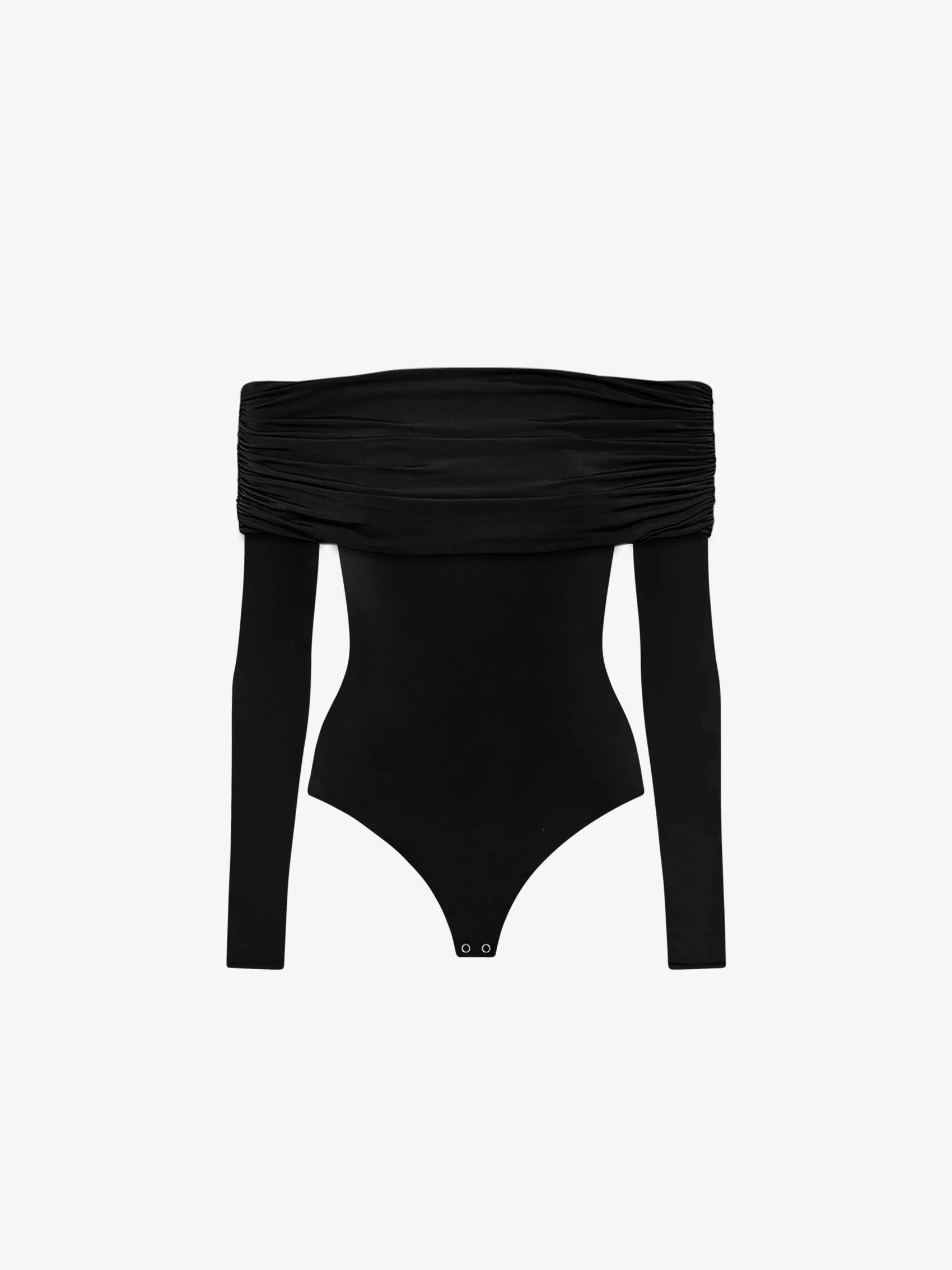 Off-Shoulder Bodysuit In Stretch Tulle