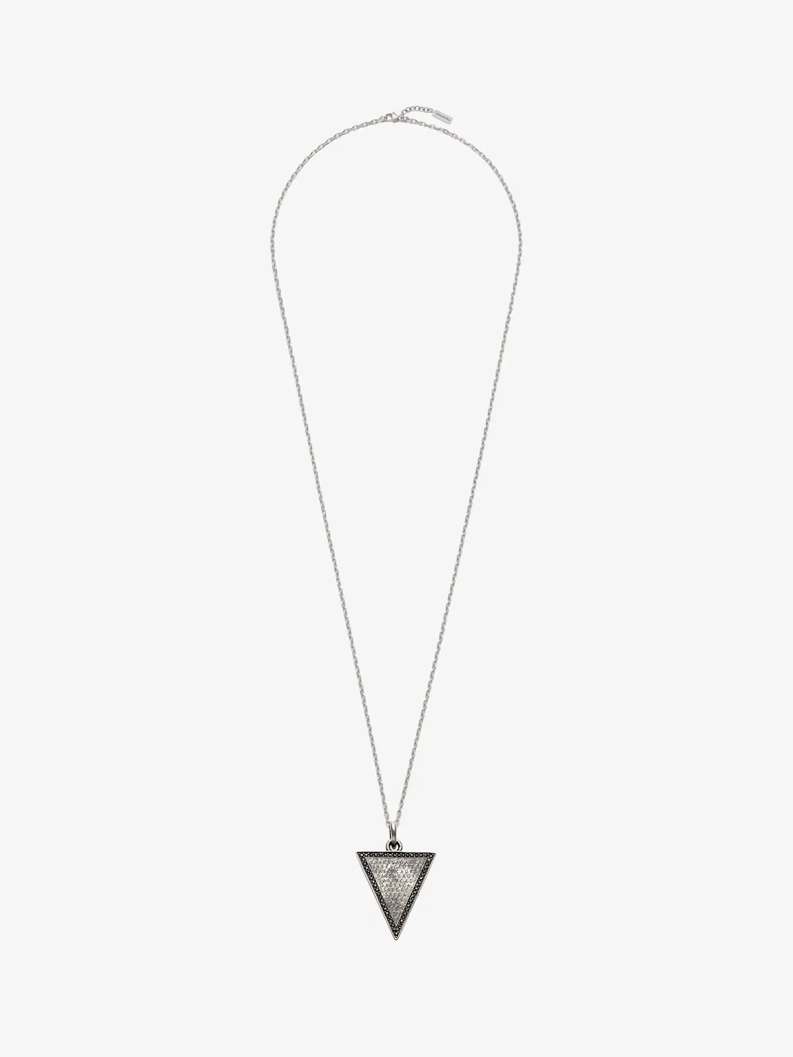 Sabracadabra Amulet Necklace in Sterling Silver with Black Diamonds Paved
