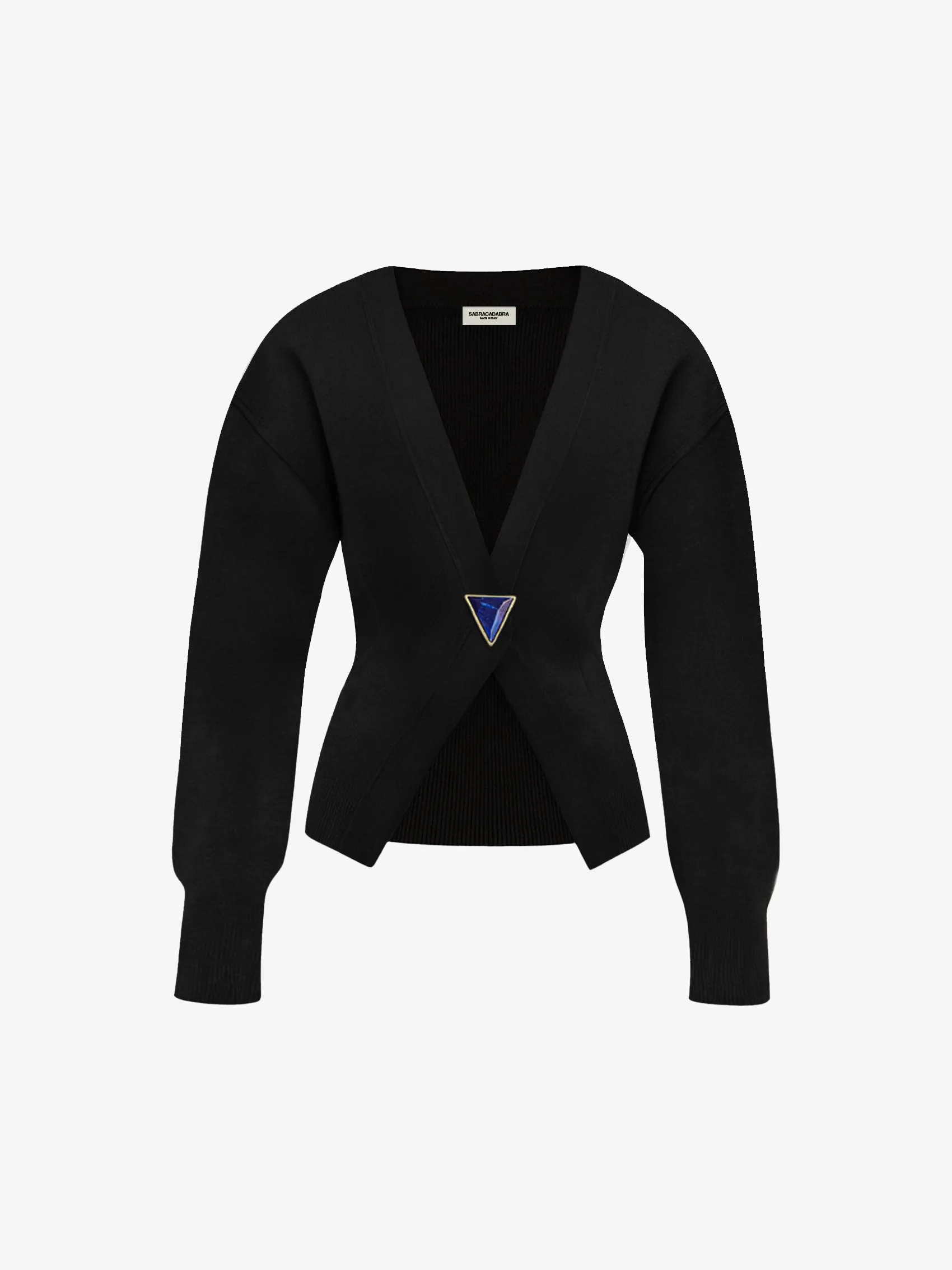 V-Neck Cardigan In Stretch Wool