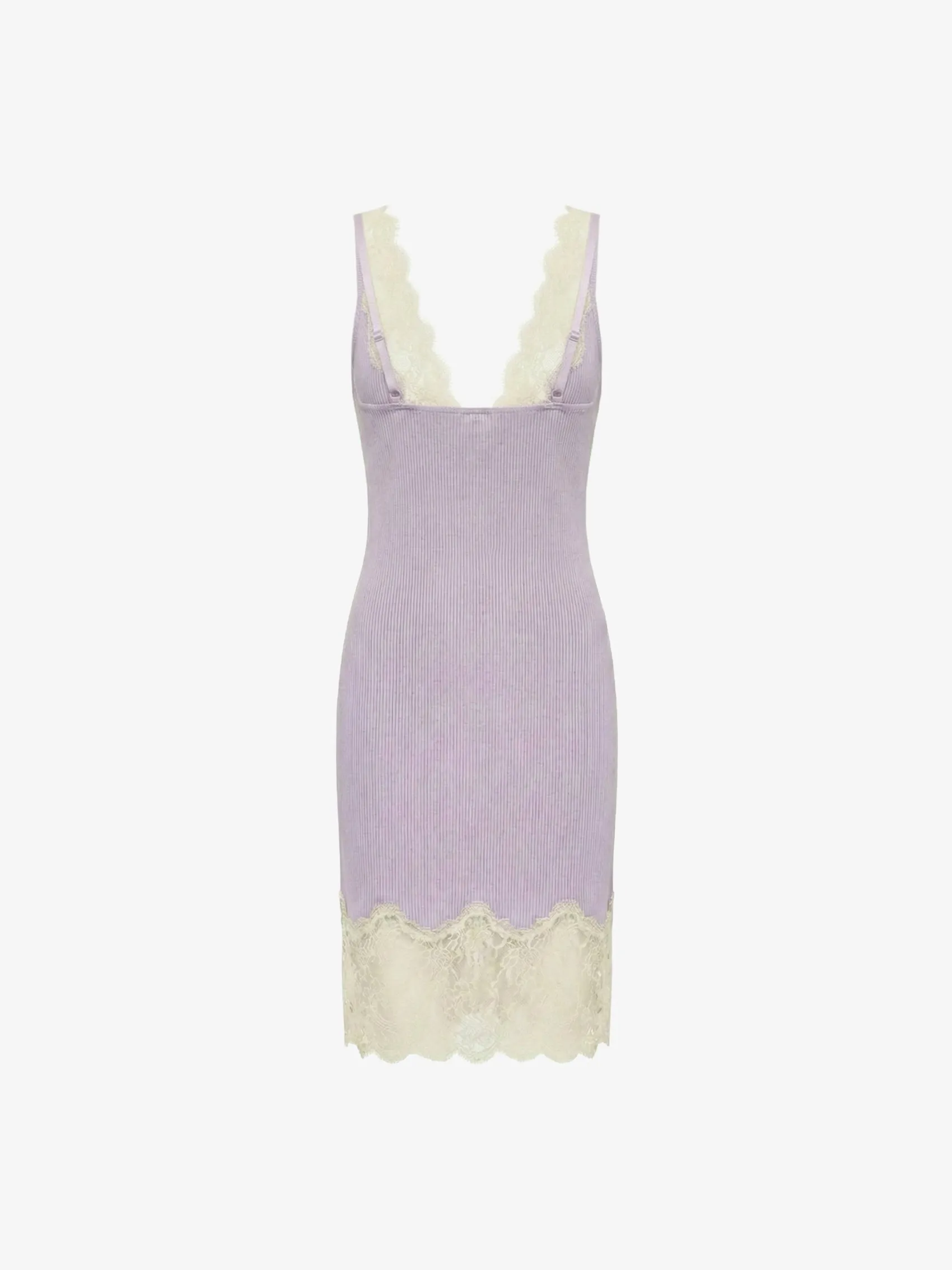 Lace Slip Dress in Silk Jersey