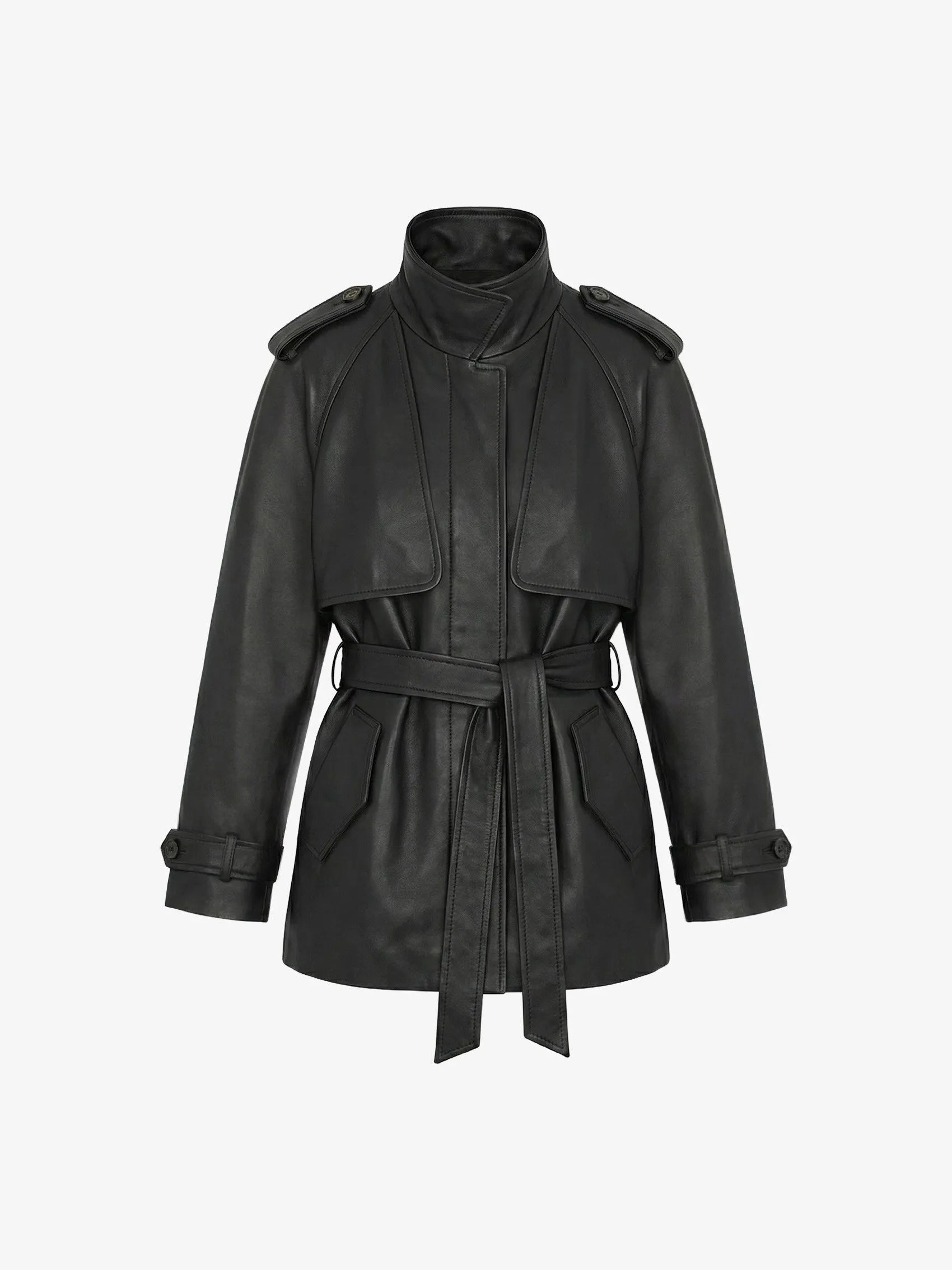 Belted Jacket In Lambskin