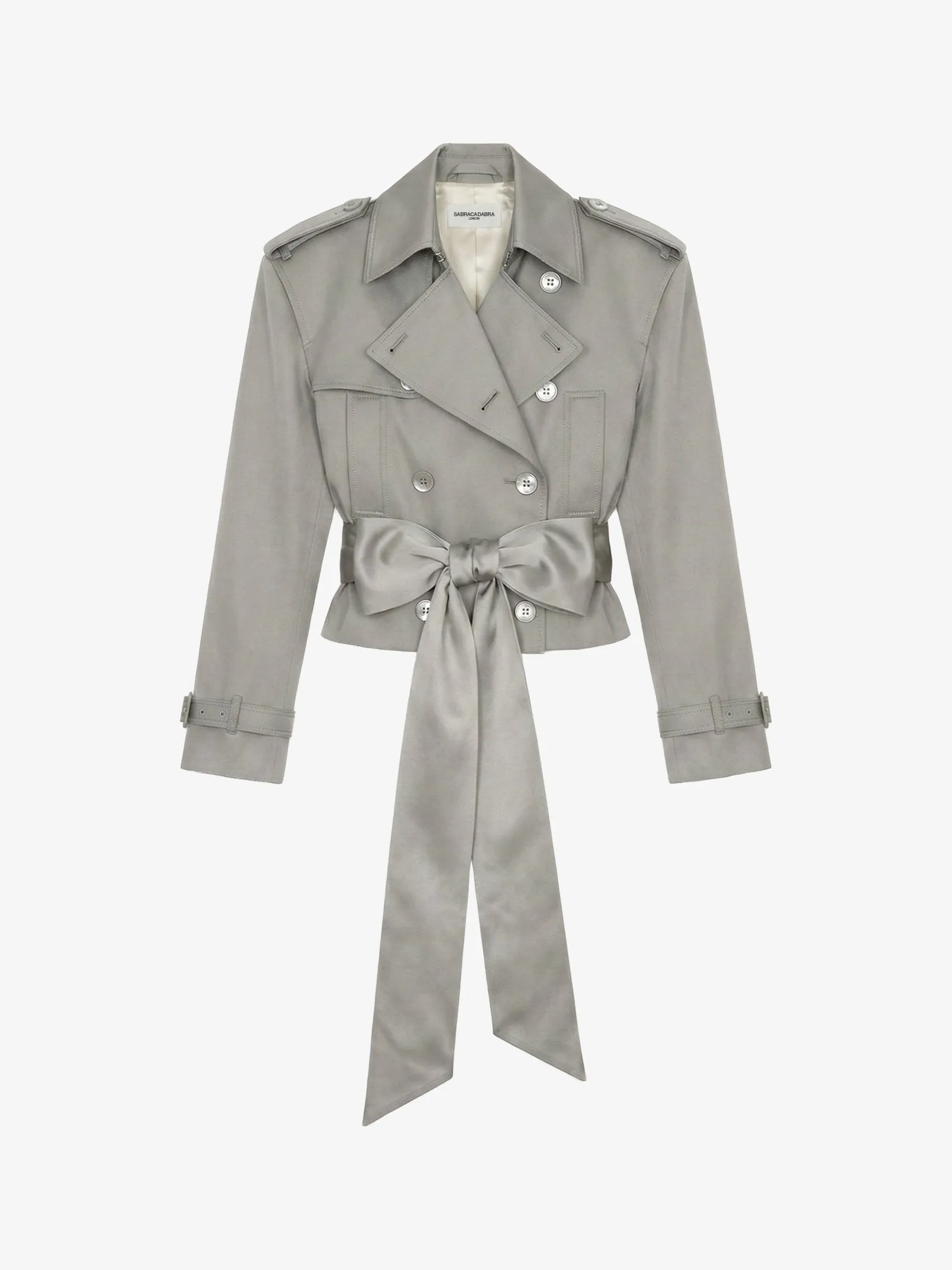 Cropped Trench In Cotton Twill