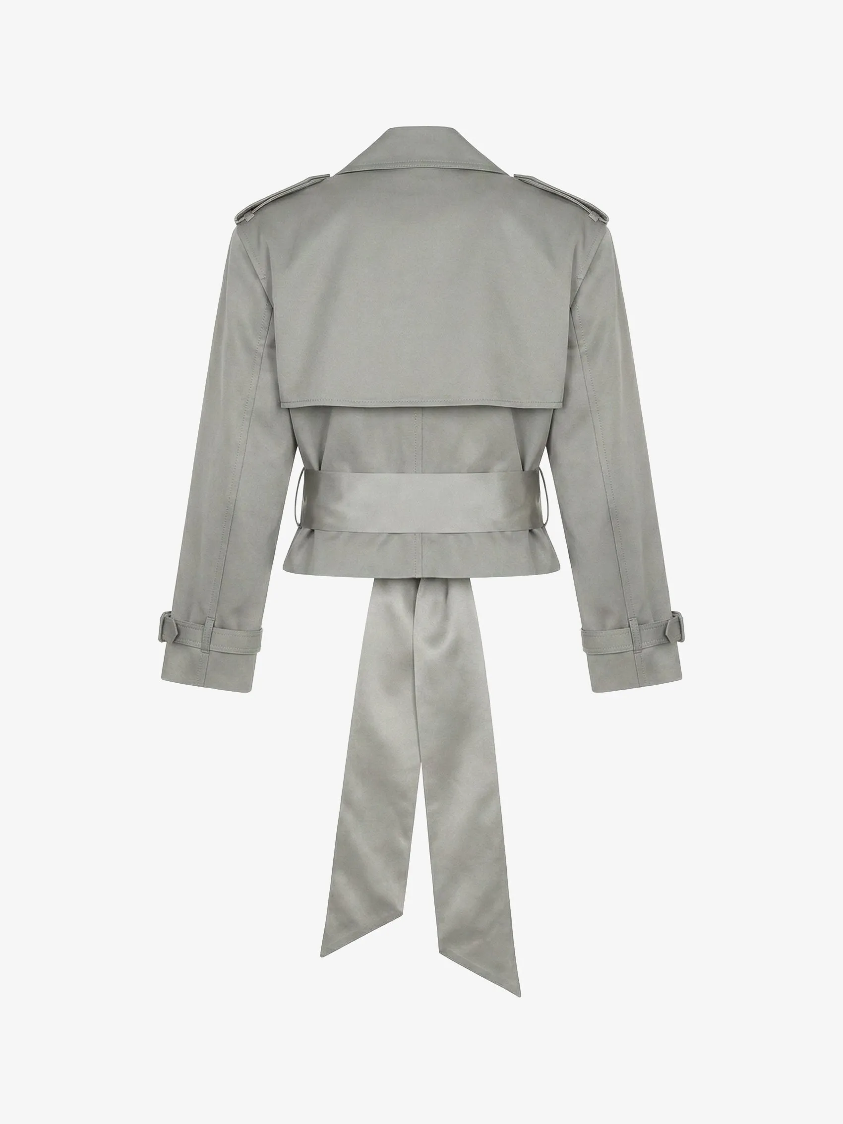 Cropped Trench In Cotton Twill