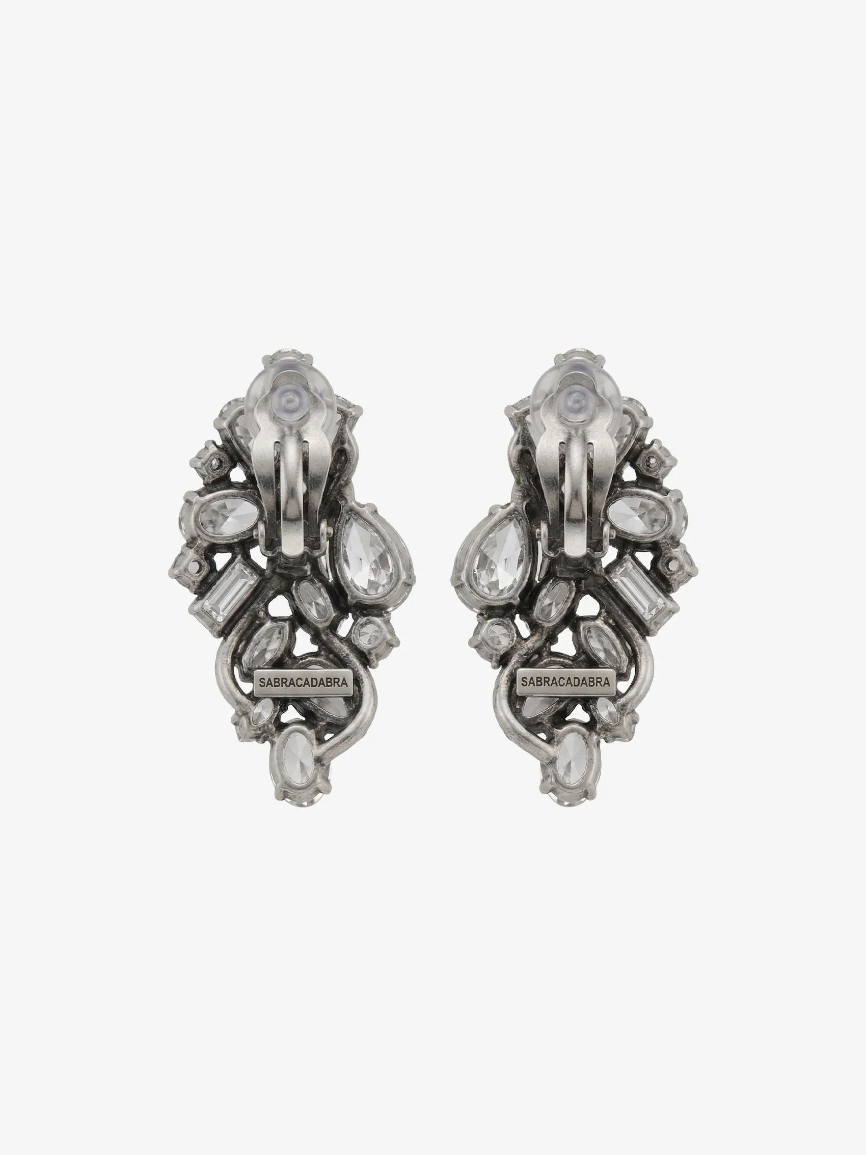 Crystal Vine Earrings In Metal