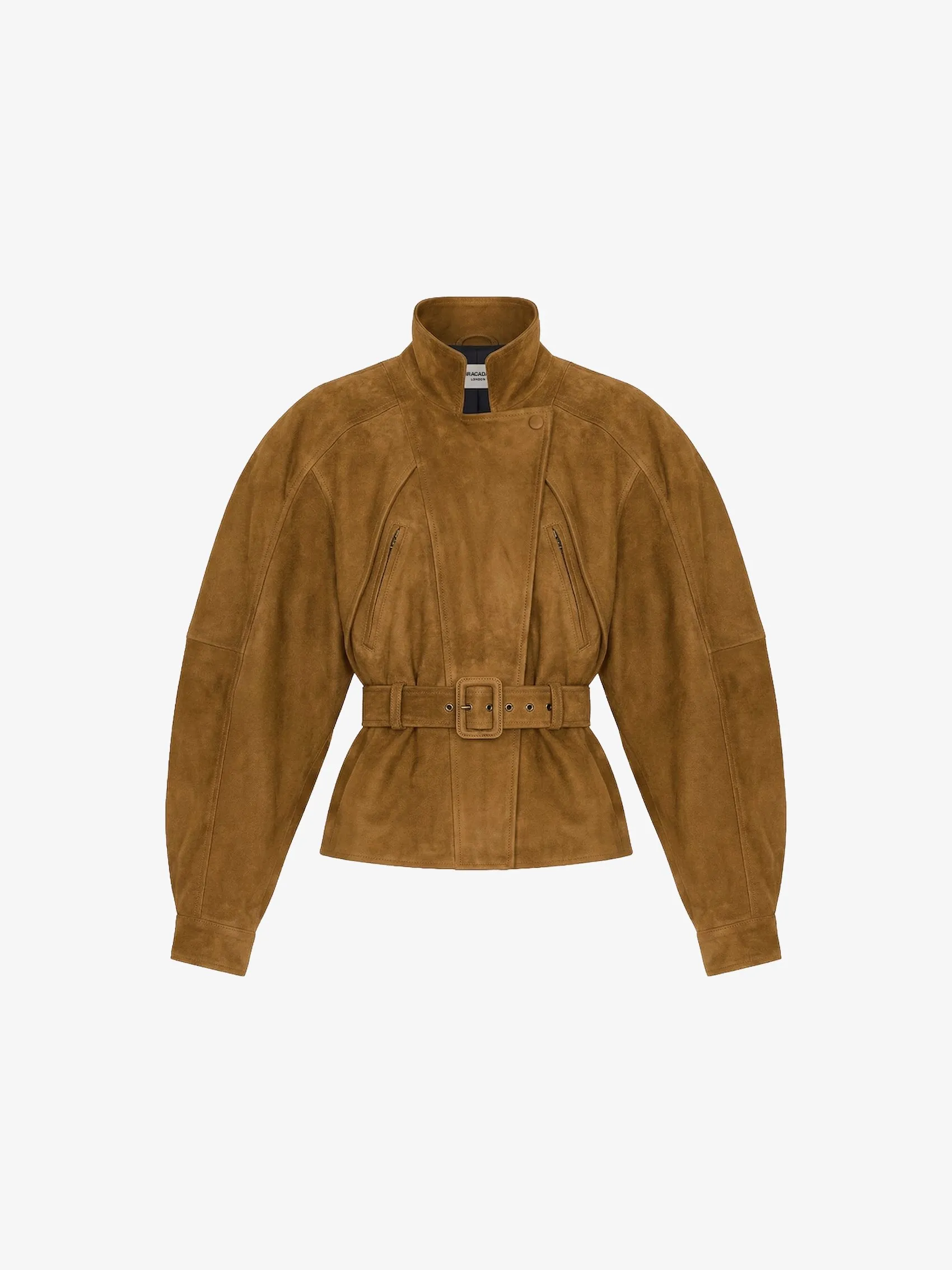 Belted Jacket in Suede