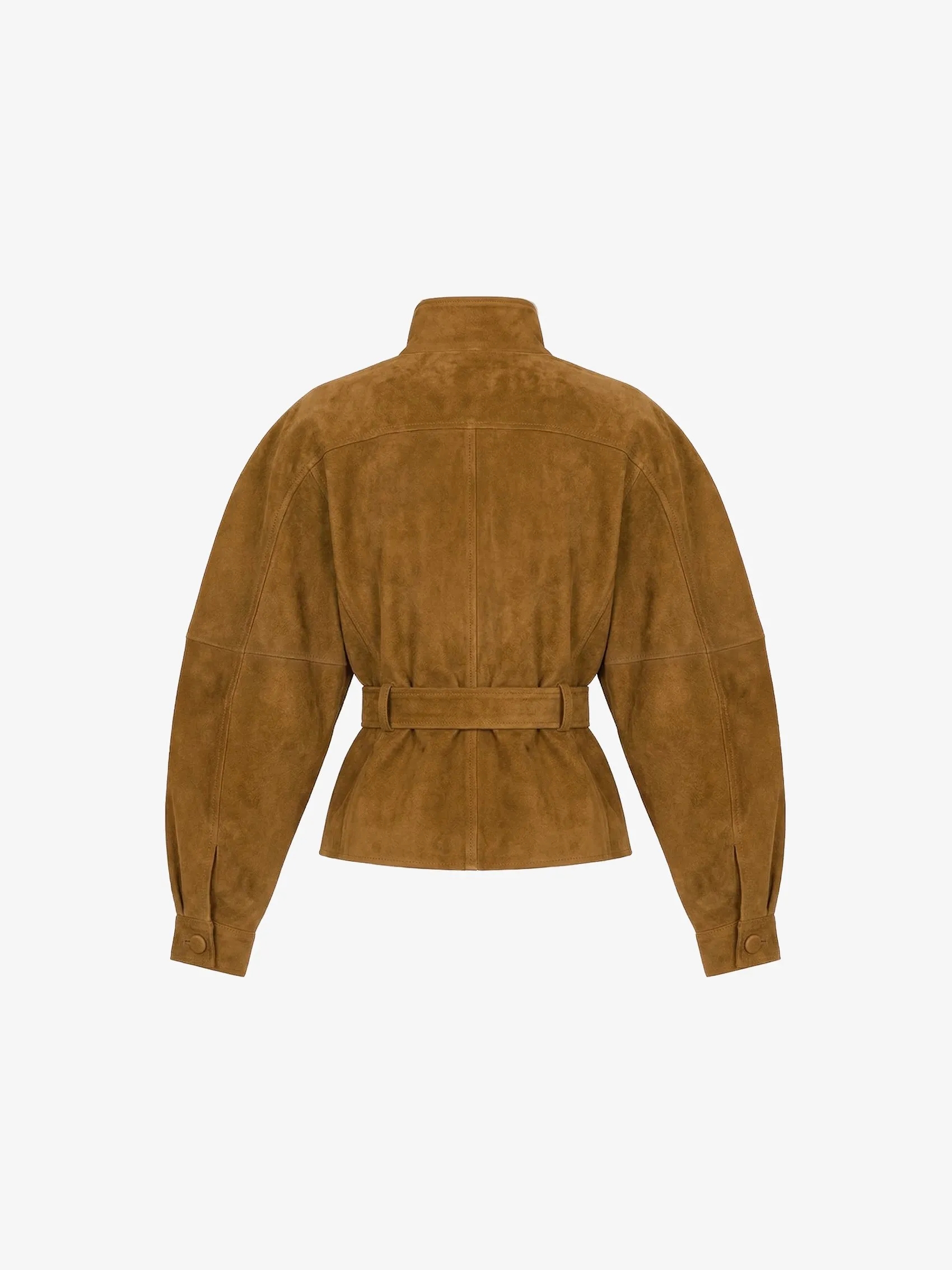 Belted Jacket in Suede