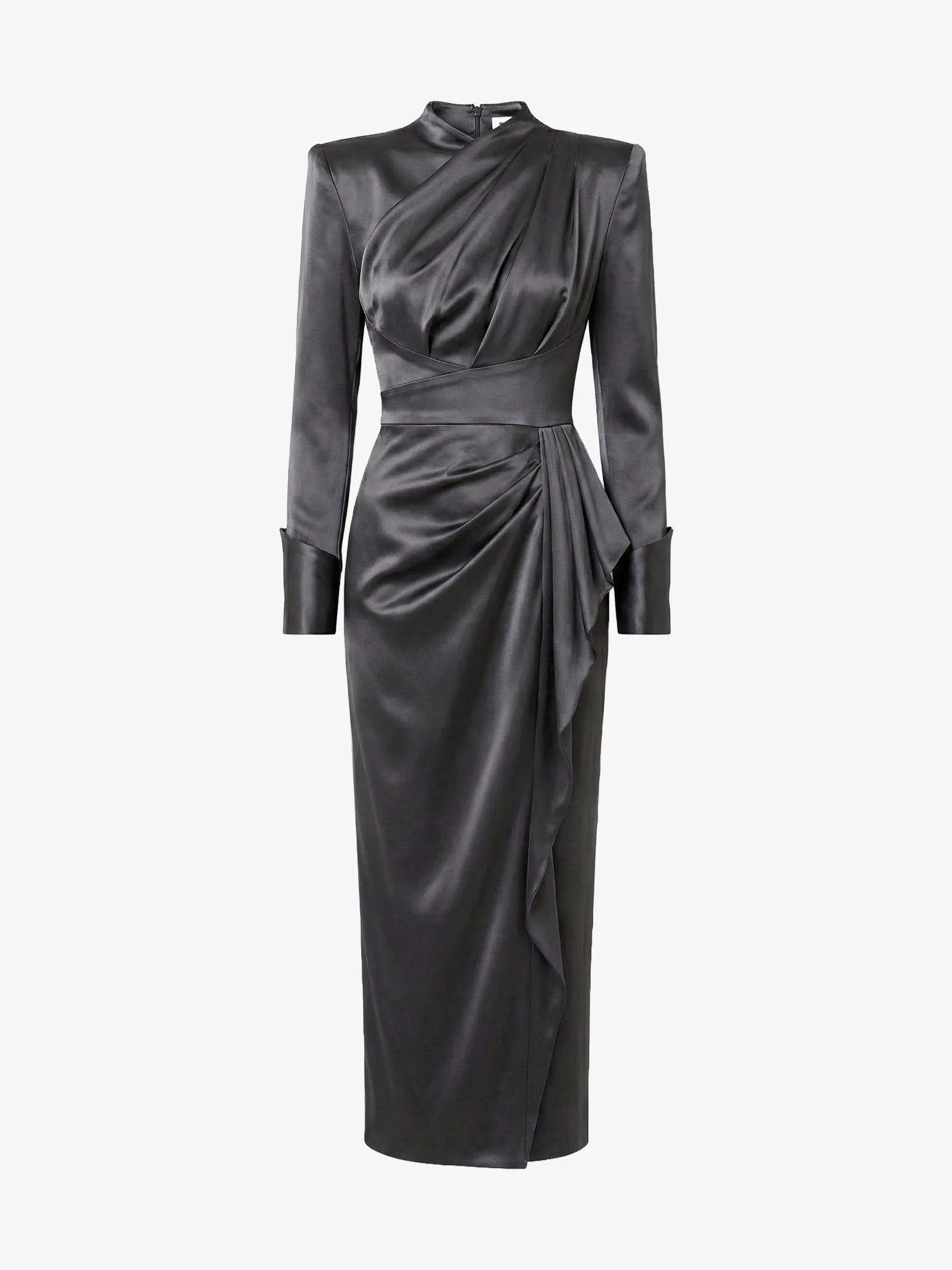 Draped Gown in Silk Satin