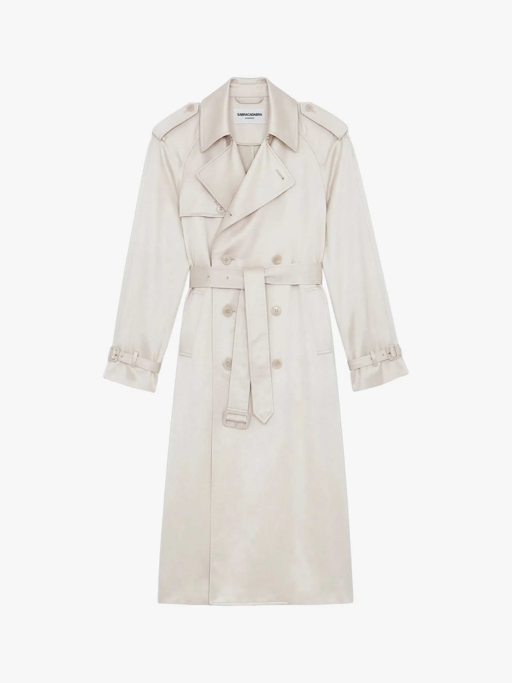 Trench Coat in Silk Satin