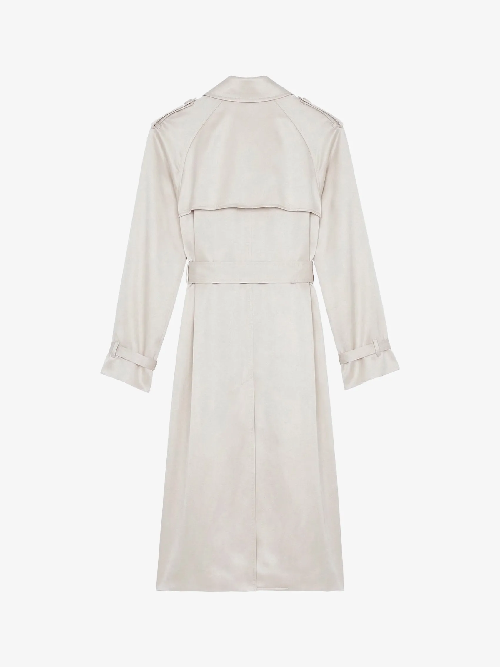 Trench Coat in Silk Satin
