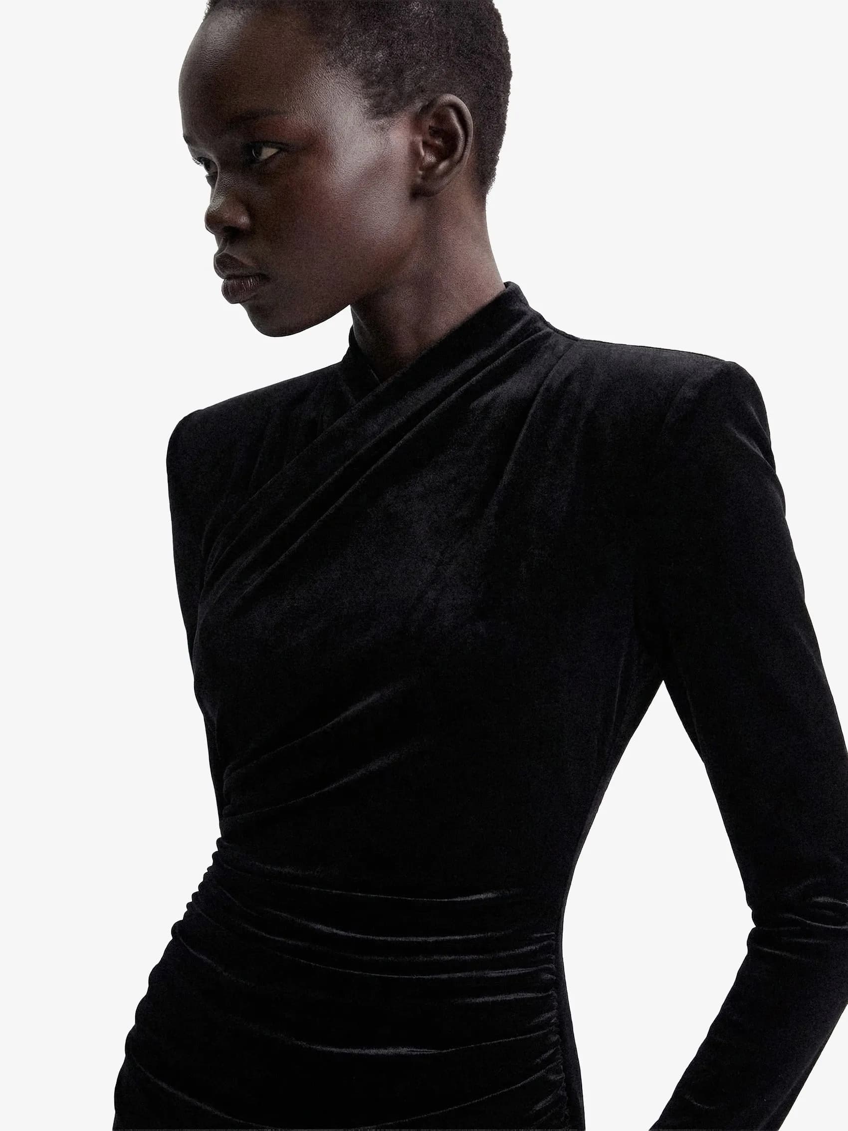 Draped Gown in Velvet