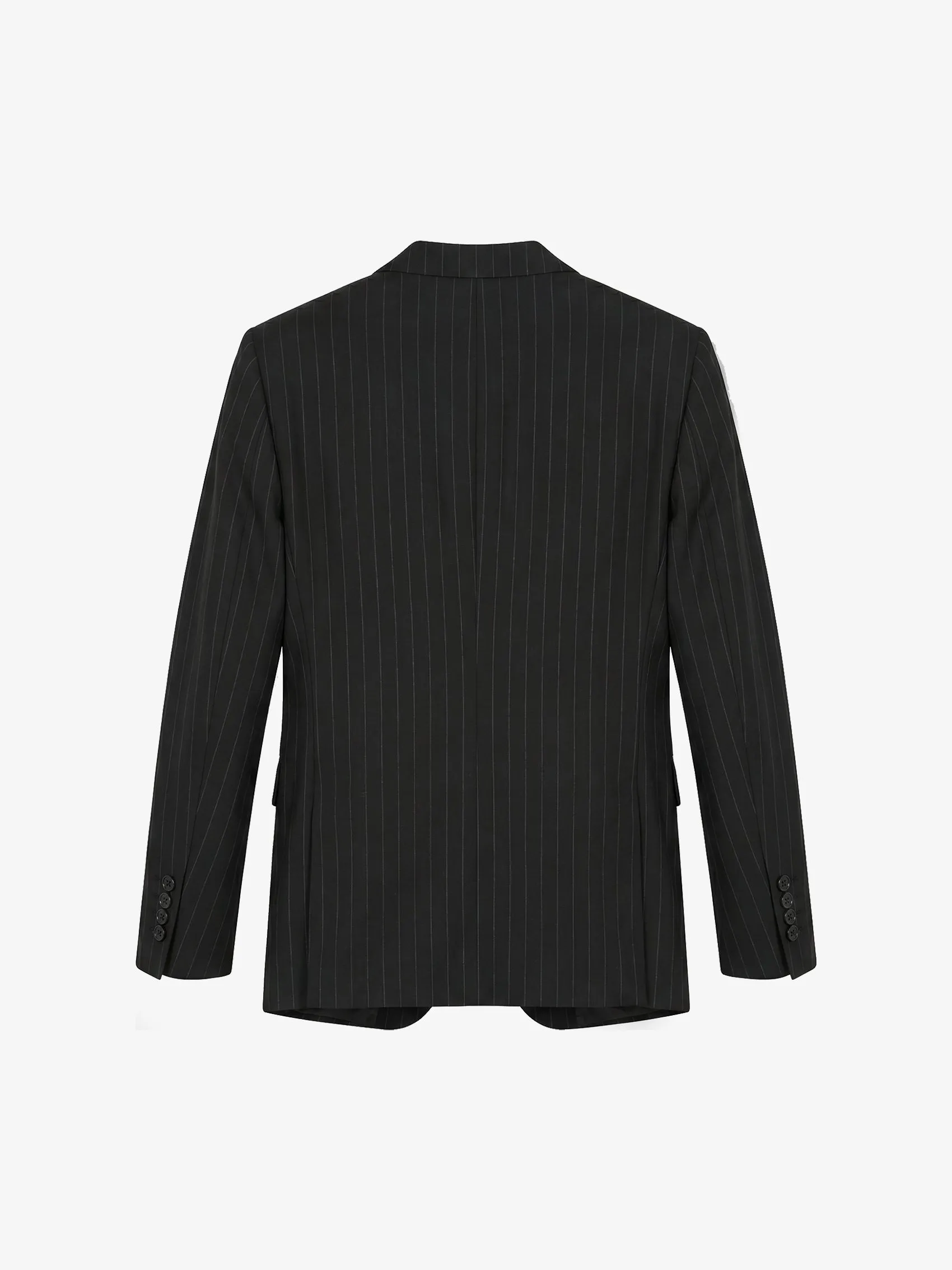 Single-Breasted Jacket in Pinstripe Wool