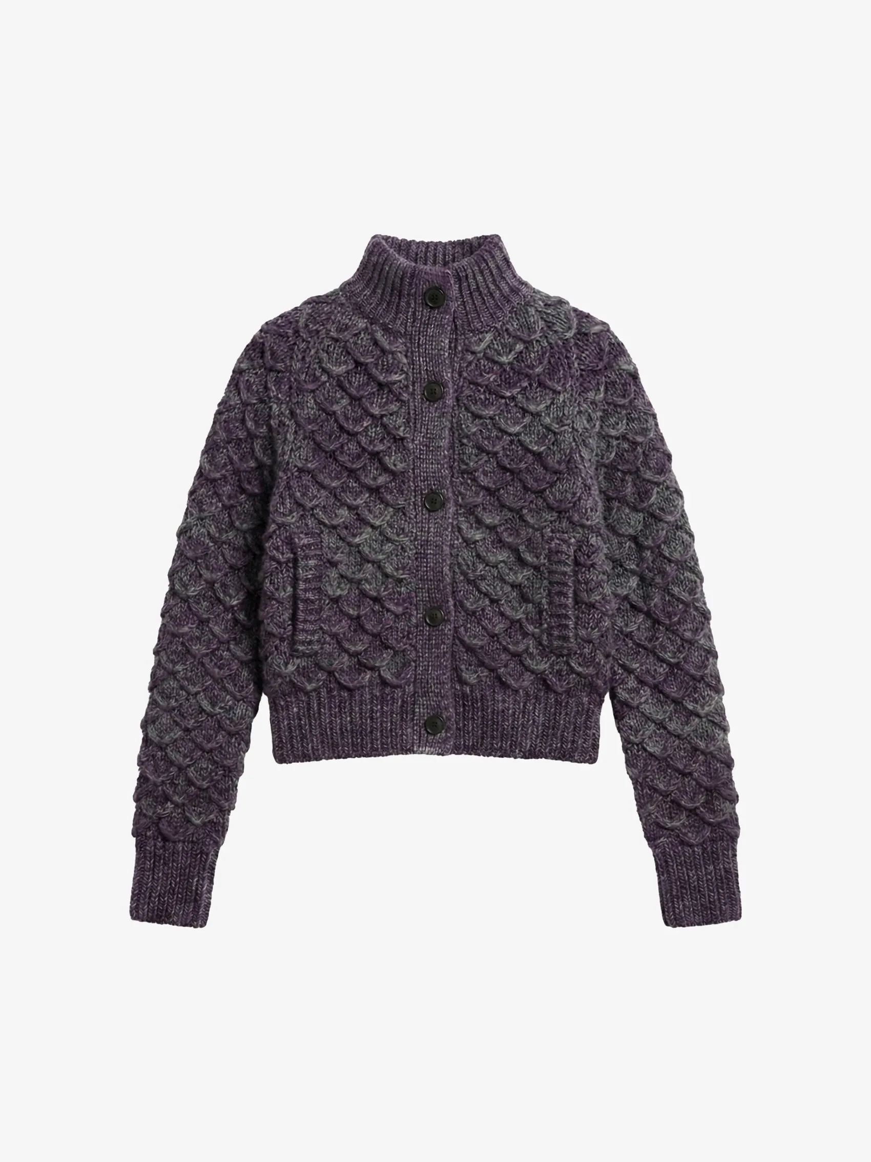 Scale-Knit Cardigan in Cashmere