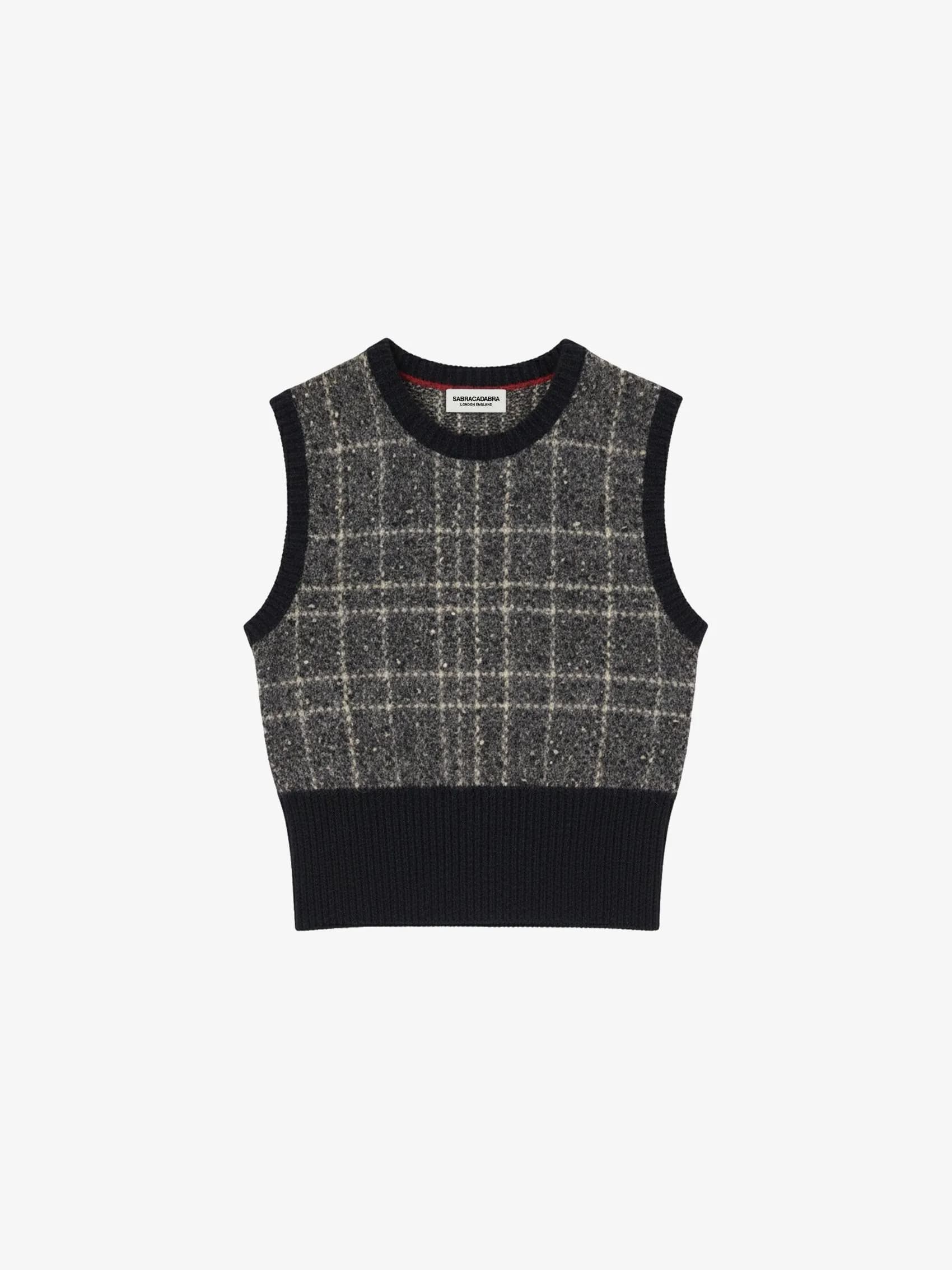 Vest in Plaid Wool